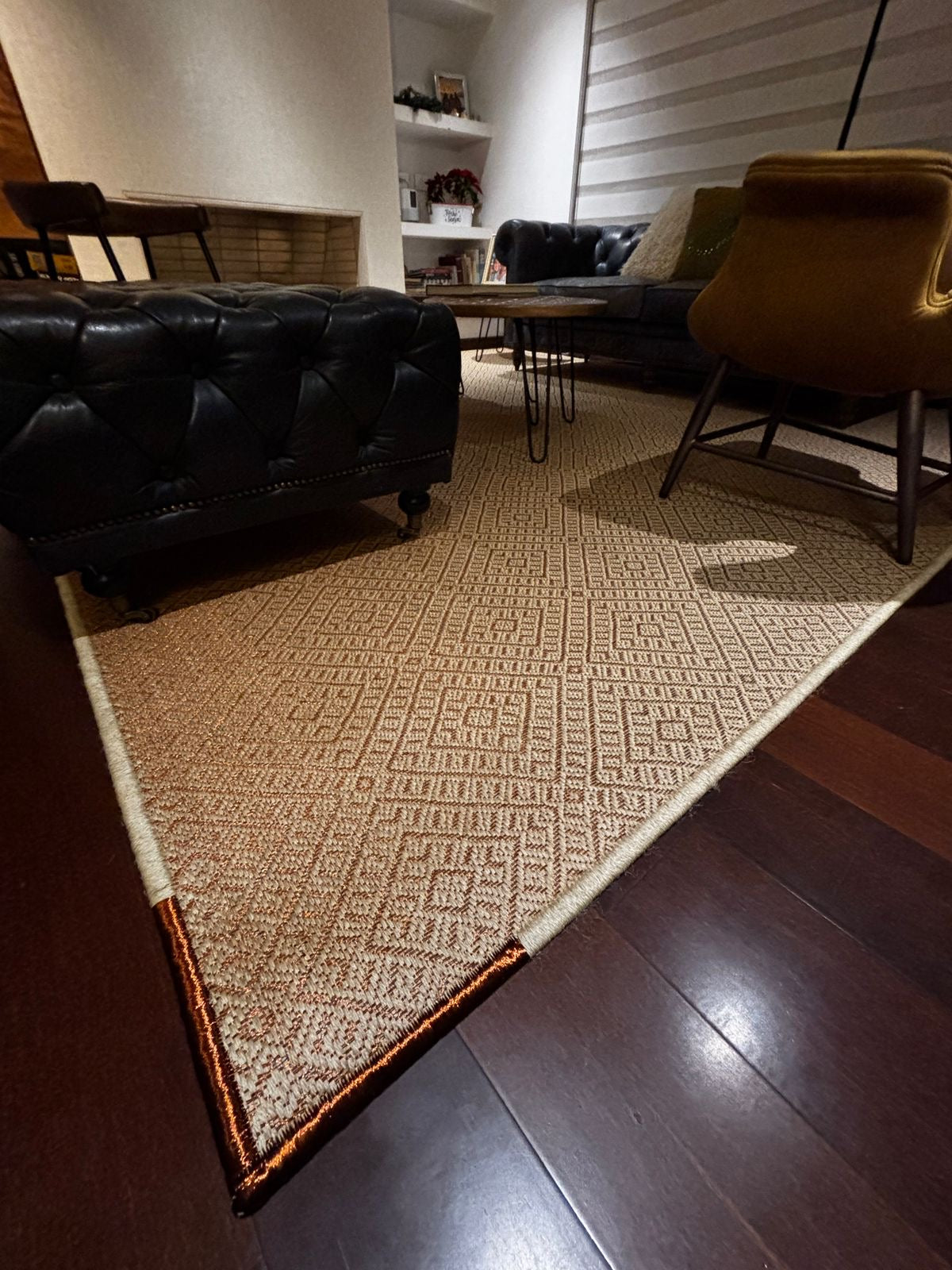 Milano Woven Rug in Fique and Copper / F14